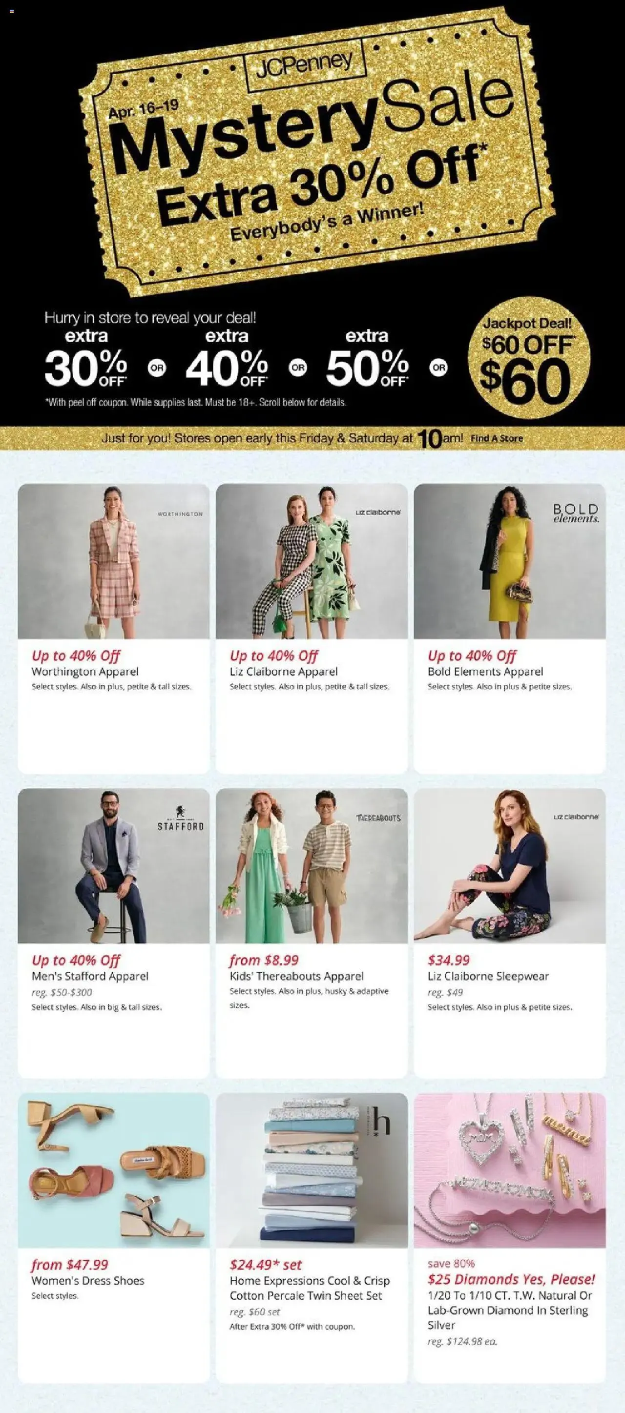 Weekly ad JCPenney Store Ads from April 16 to April 19 2025 - Page 1