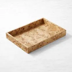 OPEN BOX: Burl Wood Tray, Rectangular