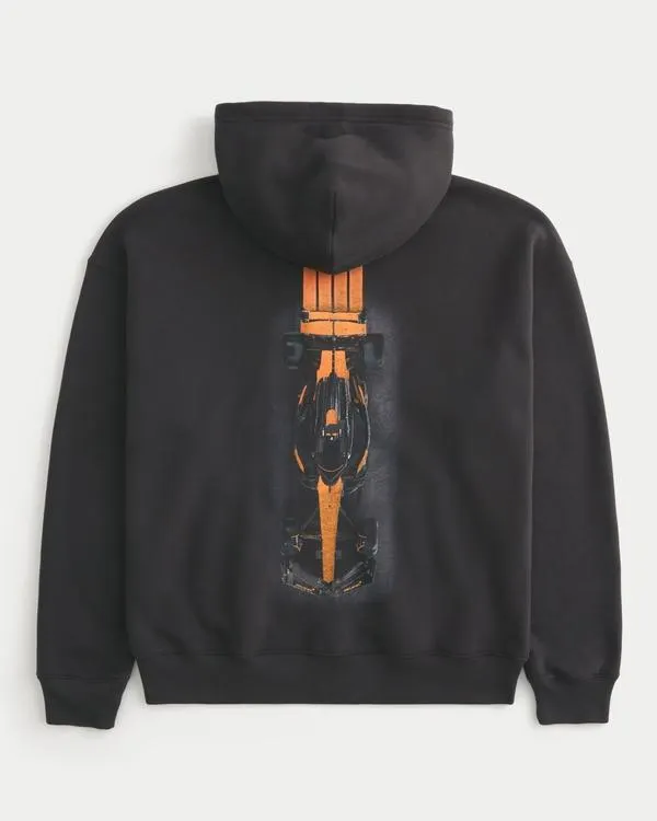 Boxy McLaren Graphic Zip-Up Hoodie