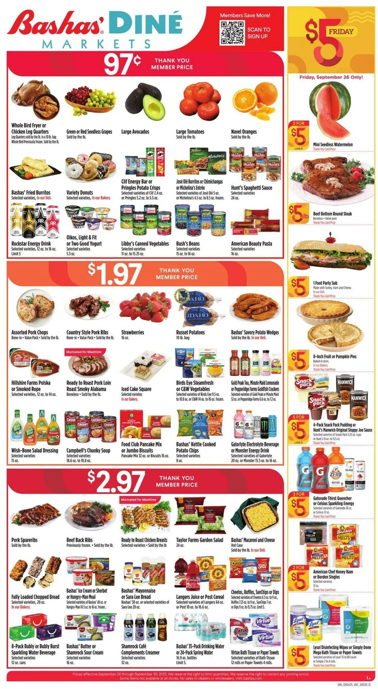 Weekly ad Bashas Current weekly ad from September 24 to September 30 2025 - Page 1