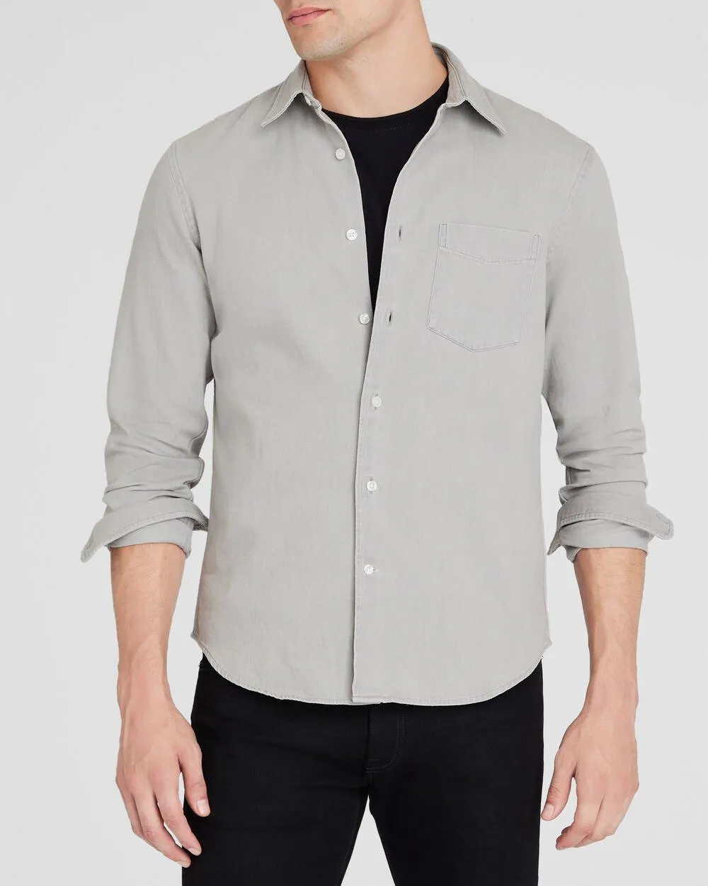 Long-Sleeve Denim Shirt