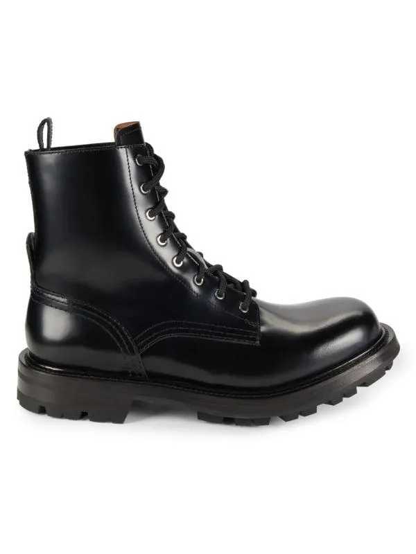 Round Toe Leather Boots