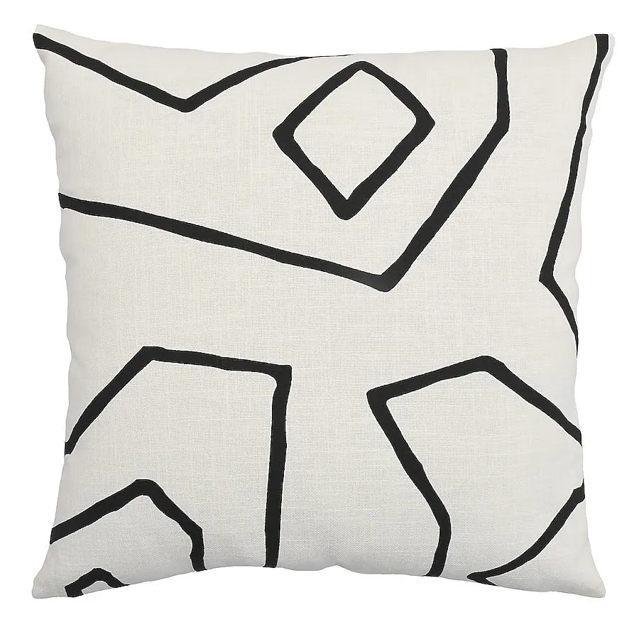 Origin 21 18-in x 18-in Black White Square Indoor Decorative Pillow