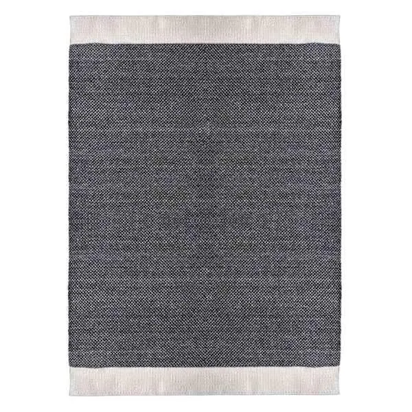 (A497) Crosby St. Grey Verve Knotted Woven Area Rug, 5x7