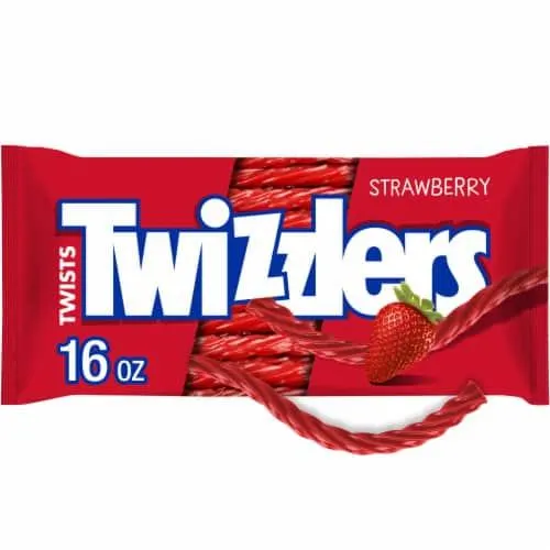 TWIZZLERS Twists Strawberry Flavored Licorice Style Candy Bag