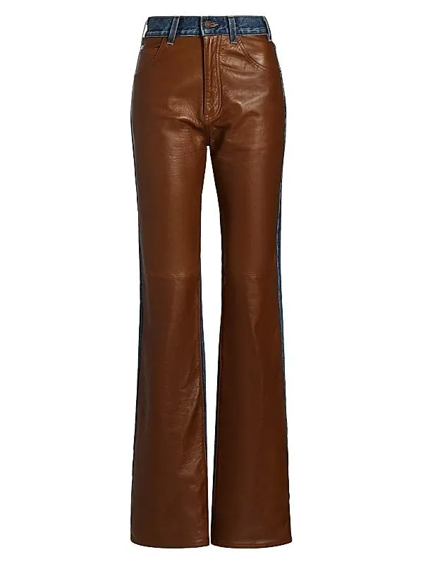 Joan Paneled Straight-Leg Jeans