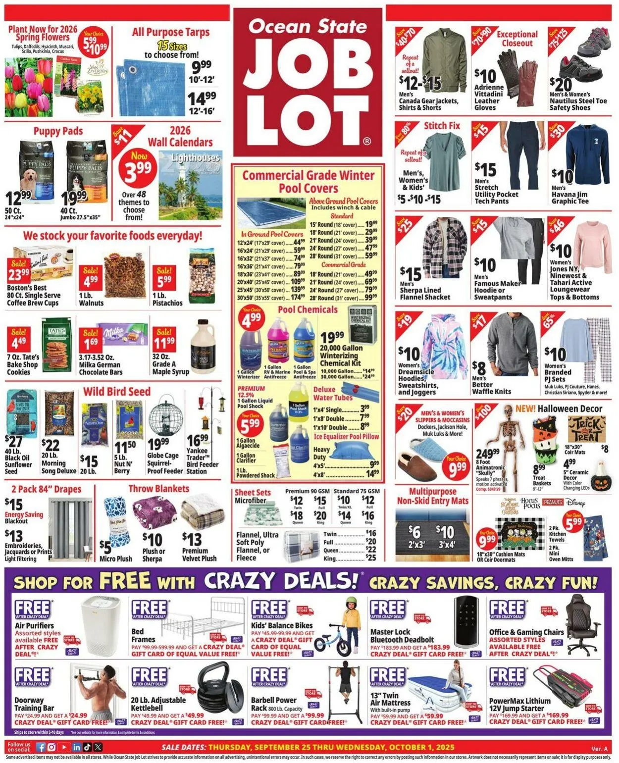 Weekly ad Ocean State Job Lot from September 25 to October 1 2025 - Page 1