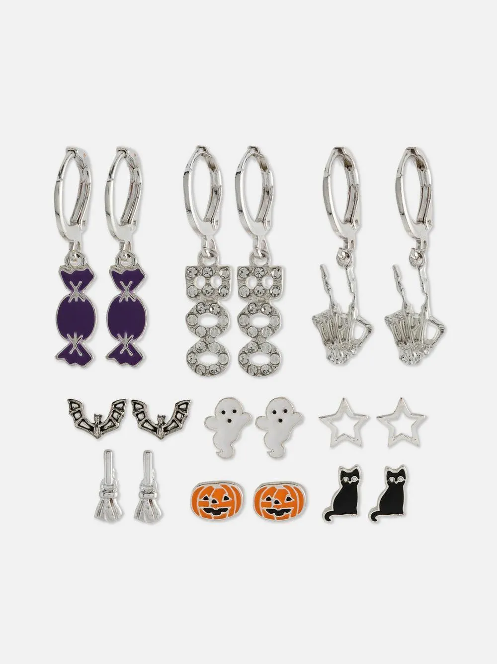 9pk Halloween Stud Earrings