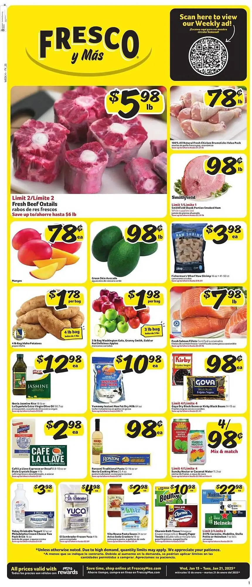 Weekly ad Fresco y Más Weekly Ad from January 15 to January 21 2025 - Page 1
