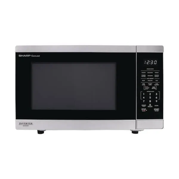20.4 in 1.4 Cu Ft Electric Countertop Microwave in Stainless Steel