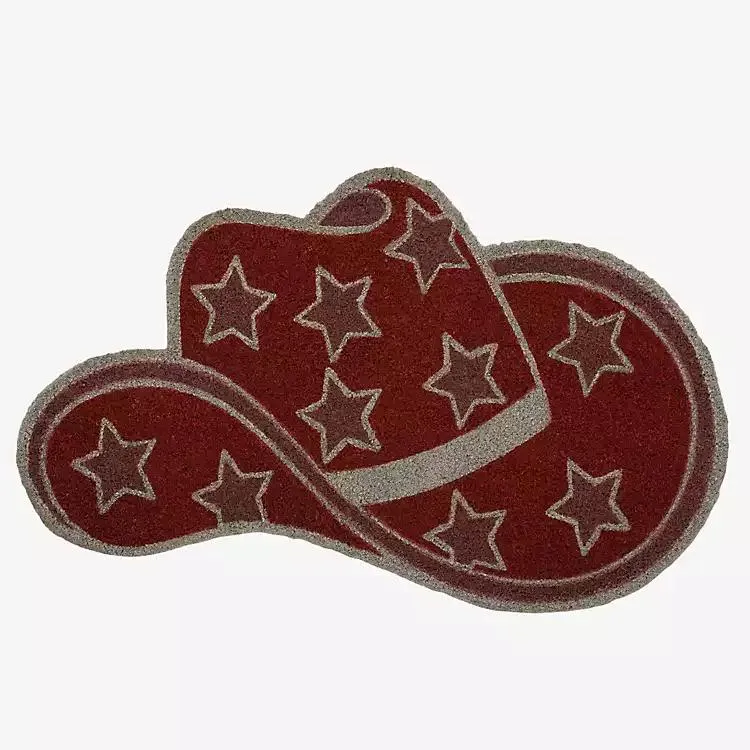 Pink Starry Cowboy Hat Doormat