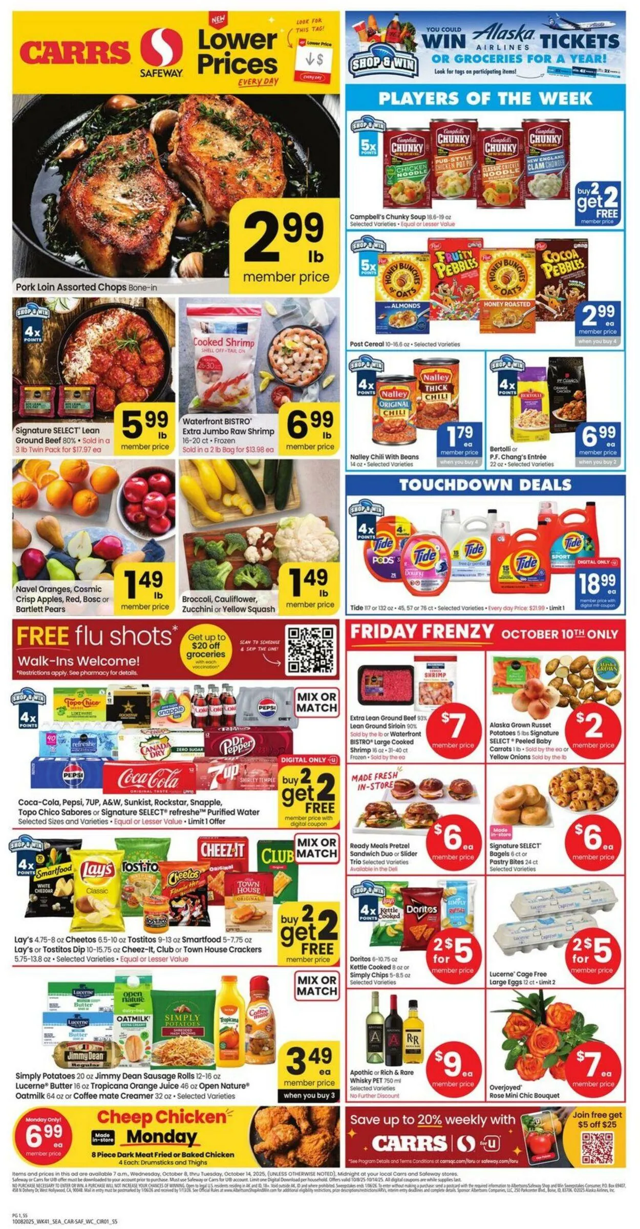 Weekly ad Carrs from October 8 to October 14 2025 - Page 1