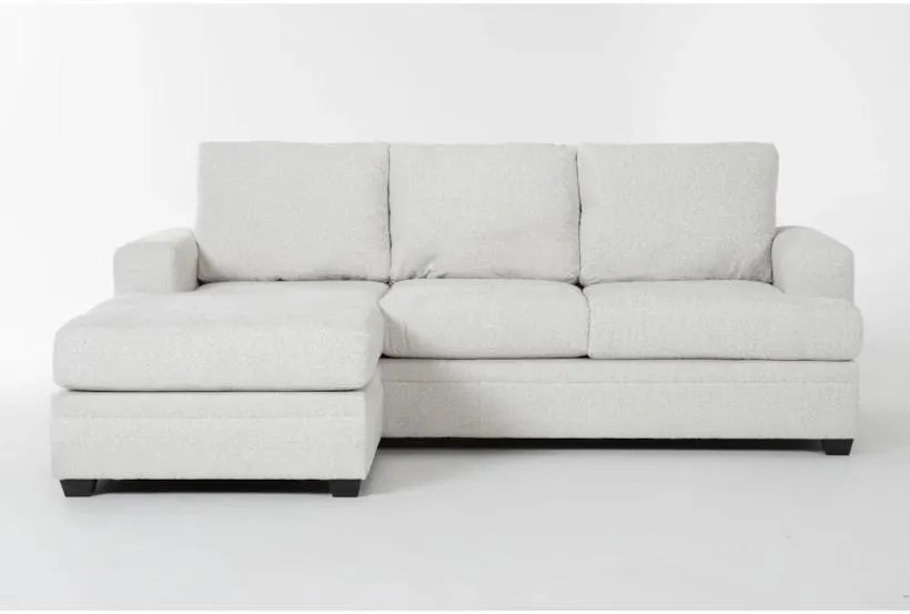 Zoeller Sand Beige Fabric Sofa With Reversible Chaise | Loose Reversible Back