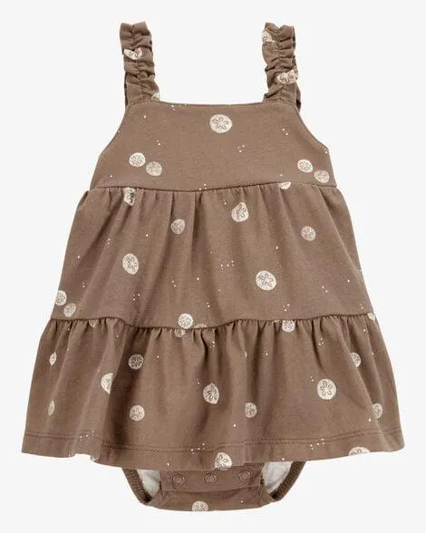 Baby Sand Dollar Tiered Sunsuit - Brown