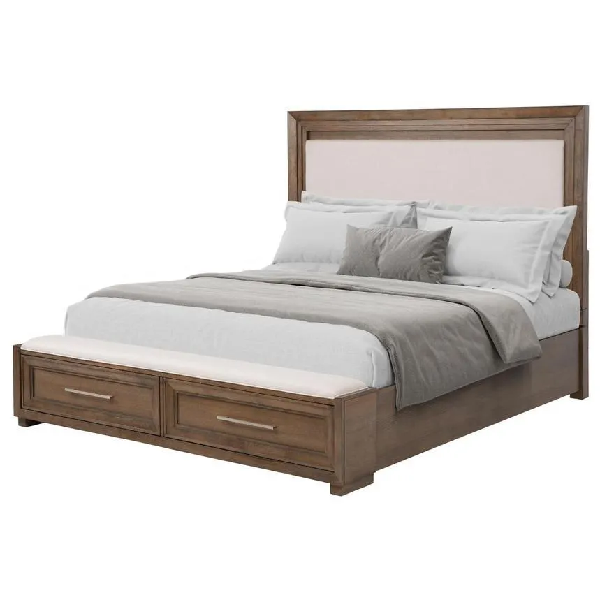 King Storage Panel Bed
