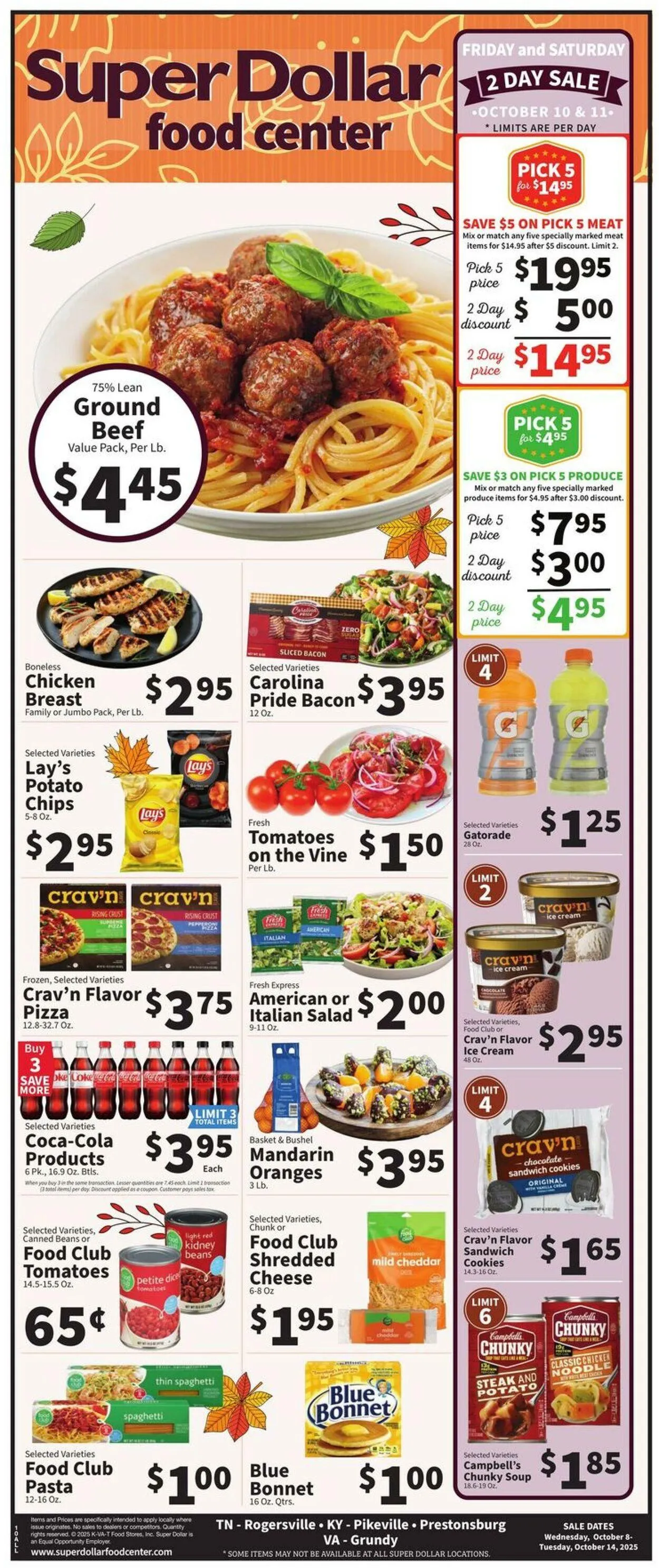 Weekly ad Super Dollar Food Center Current weekly ad from October 8 to October 14 2025 - Page 1
