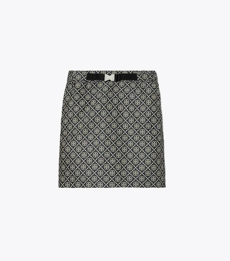 T MONOGRAM TECH JACQUARD SKIRT