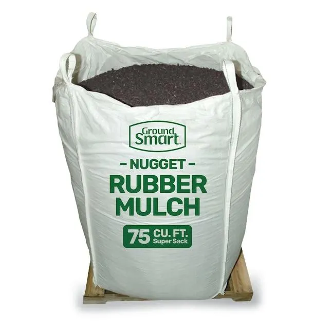 GroundSmart 75 Cubic feet Black Rubber Nuggets Bulk rubber mulch (IPEMA Certified for Playgrounds) Recycled Bulk Mulch
