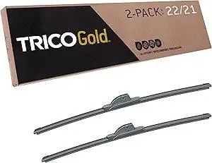TRICO Gold 22" + 21" Premium Automotive Replacement Windshield Wiper Blades (Set of 2), Passenger and Driver Side All-Weather Beam Wiper Blades for Select Vehicle Models