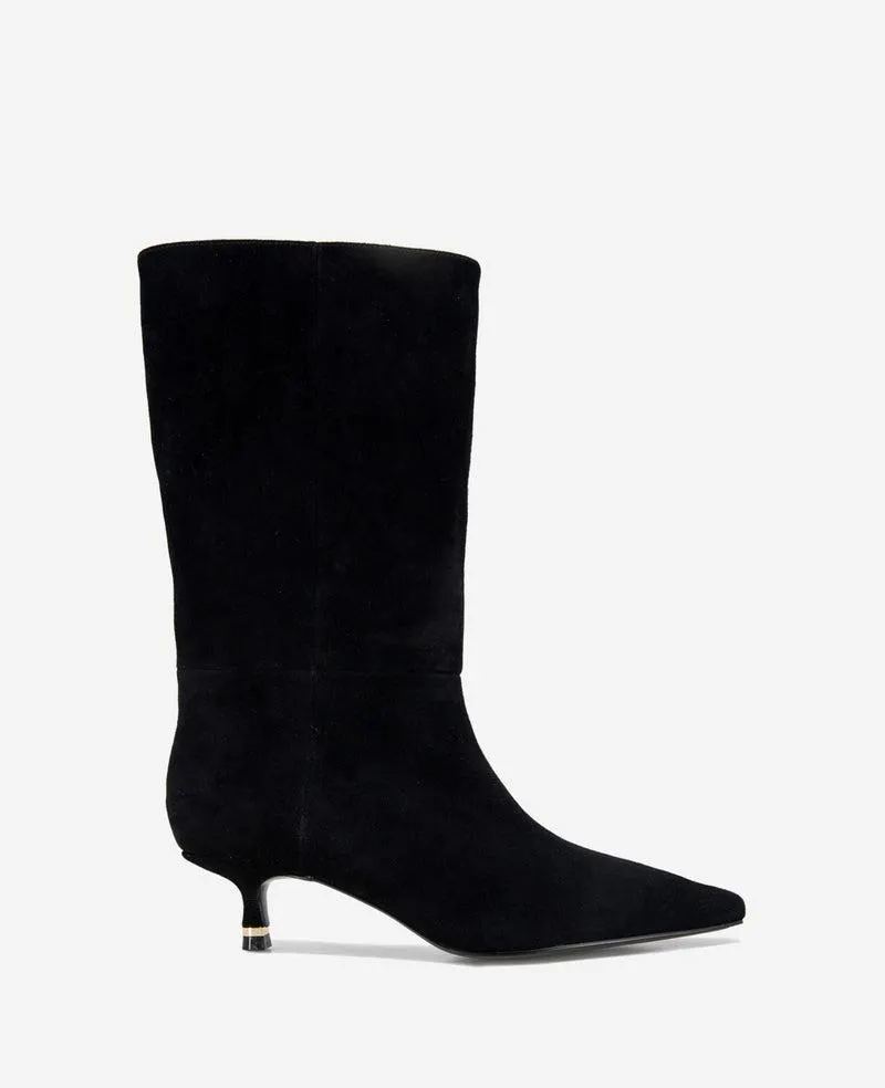 Meryl Suede Bootie - Black Suede
