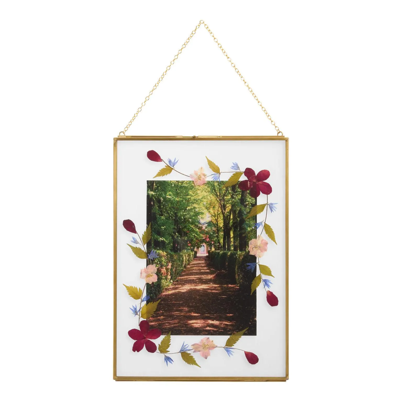 Brass Pressed Flower Wall Frame