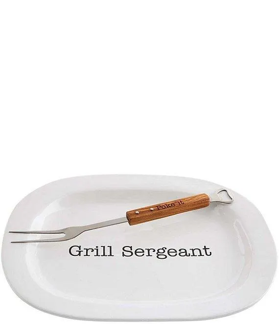 Grill Sergeant Platter with Skewer Fork