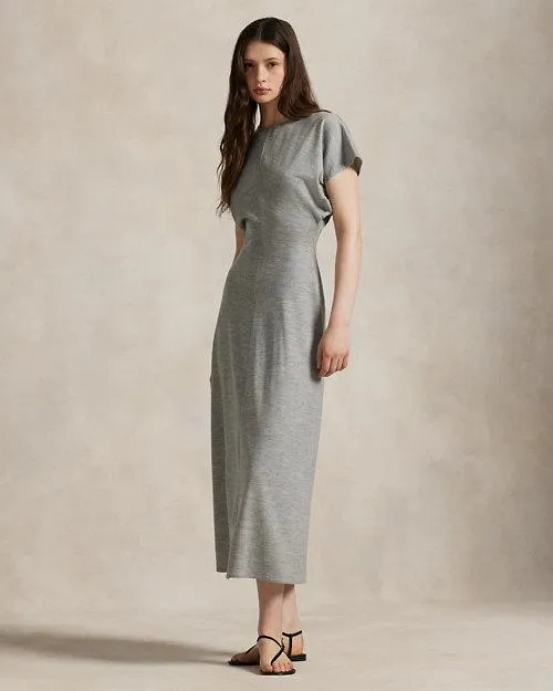 Wool-Blend Dolman Dress
