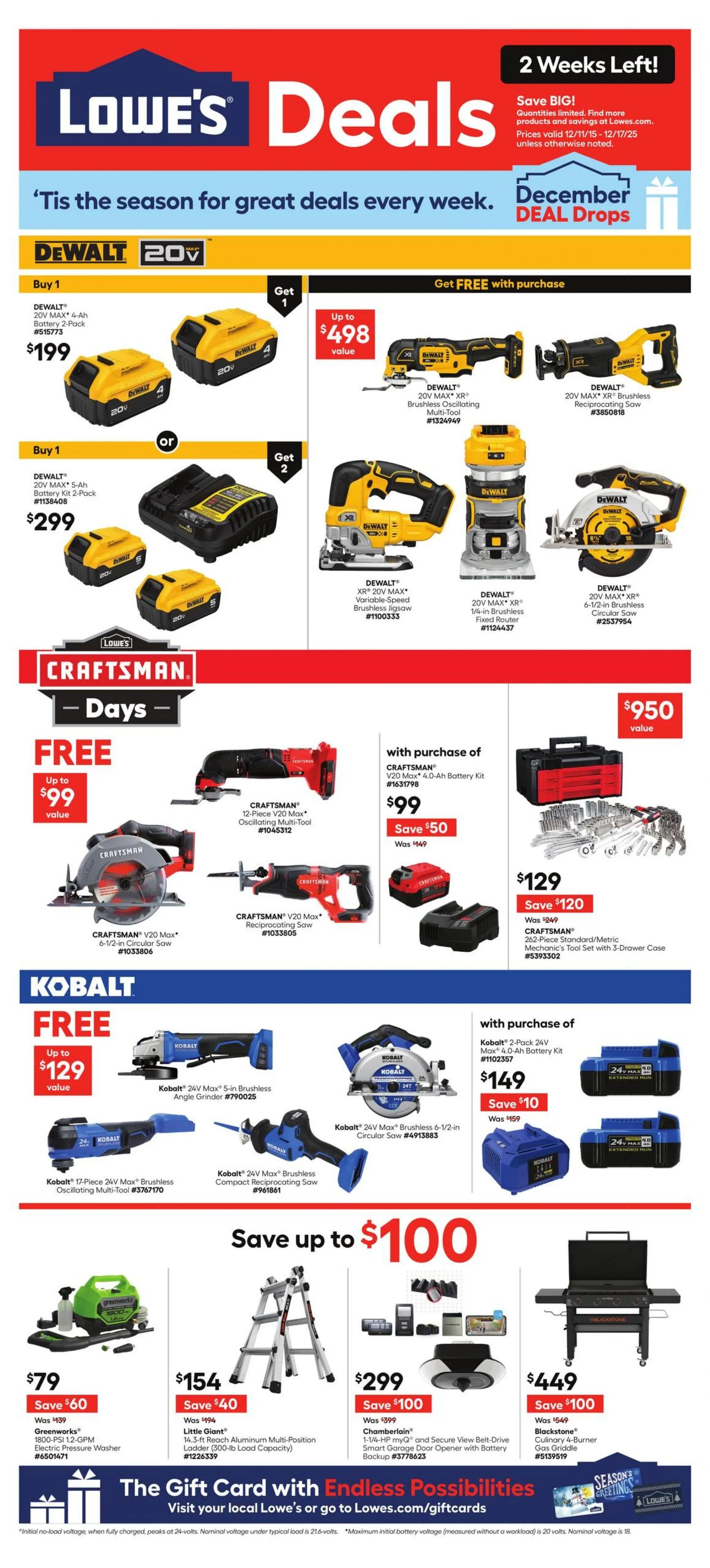 Weekly ad Lowe's from December 11 to December 17 2025 - Page 1