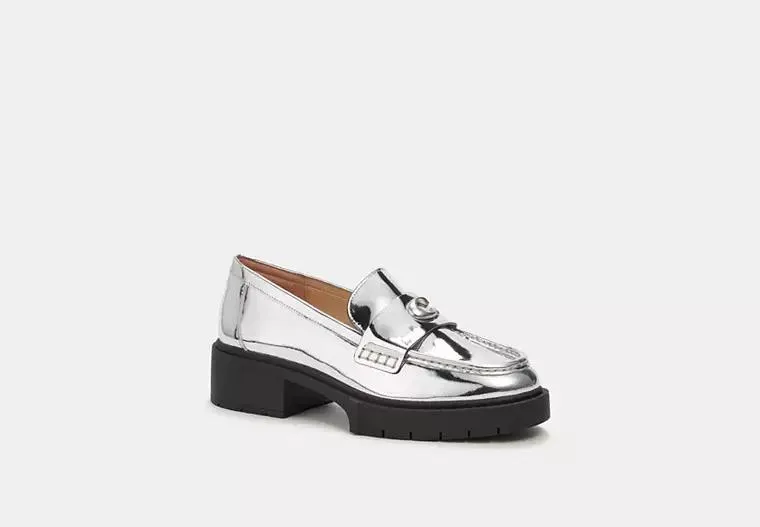 Leah Loafer In Silver Metallic