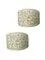 Frosted Glass Wall Sconces with Abstract Pattern, 1990s, Set of 2