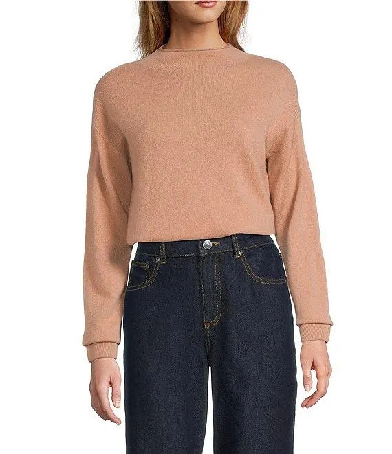 Jessica Mock Neck Cashmere Sweater