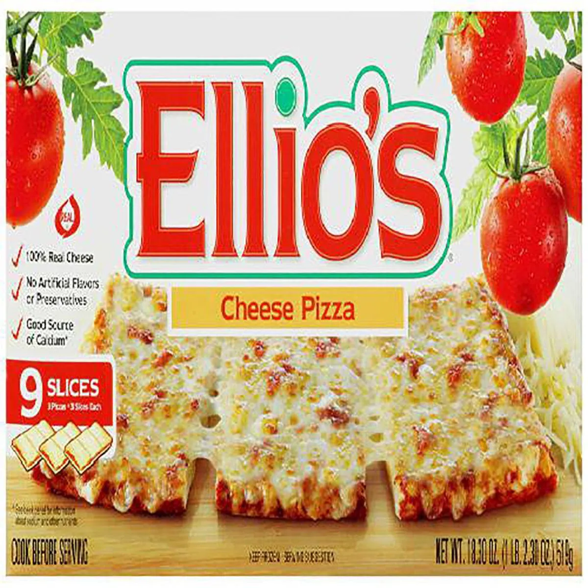 Ellios Cheese Pizza 9Slices 519g