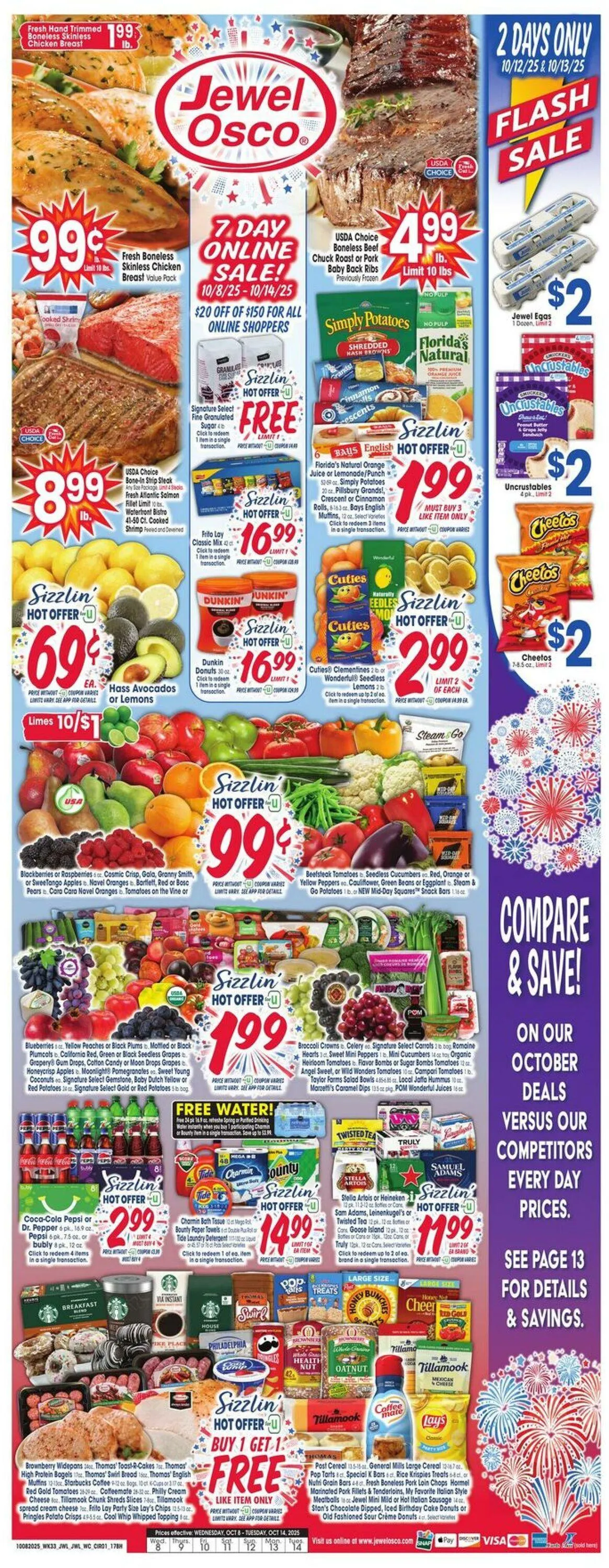 Weekly ad Jewel Osco Current weekly ad from October 8 to October 14 2025 - Page 1