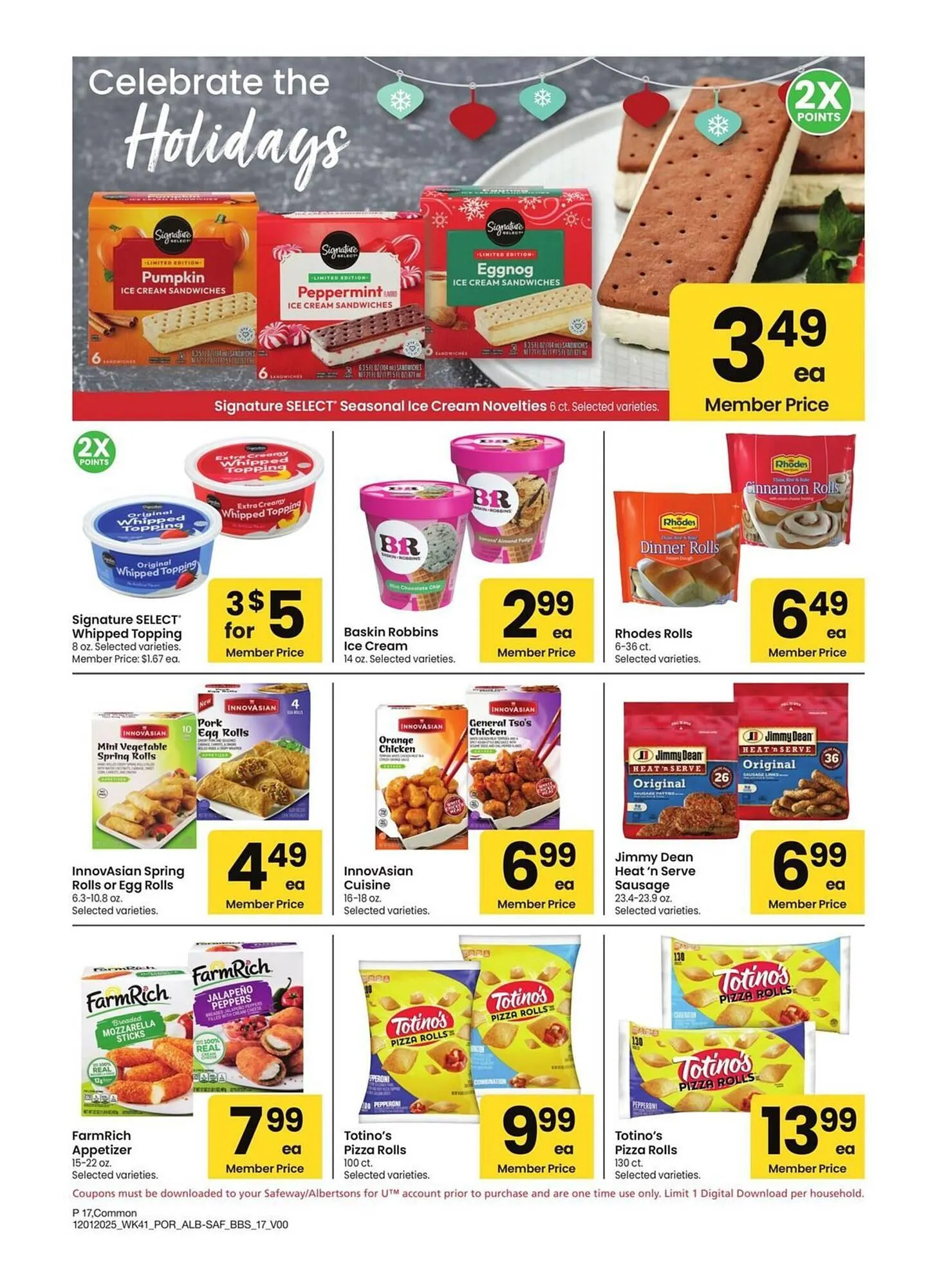 Weekly promotion Albertsons weekly ad spanning from December 1 to January 4 2026 - Page 17 for Catalogue 365
