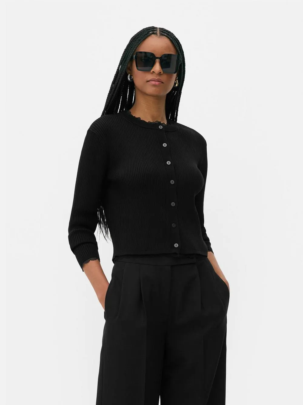 Lace Trim Cardigan