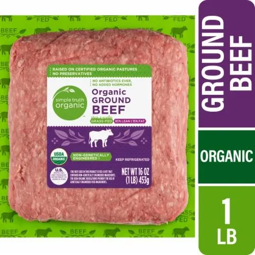 Simple Truth Organic® 85/15 Grass Fed Ground Beef Pack 1 LB
