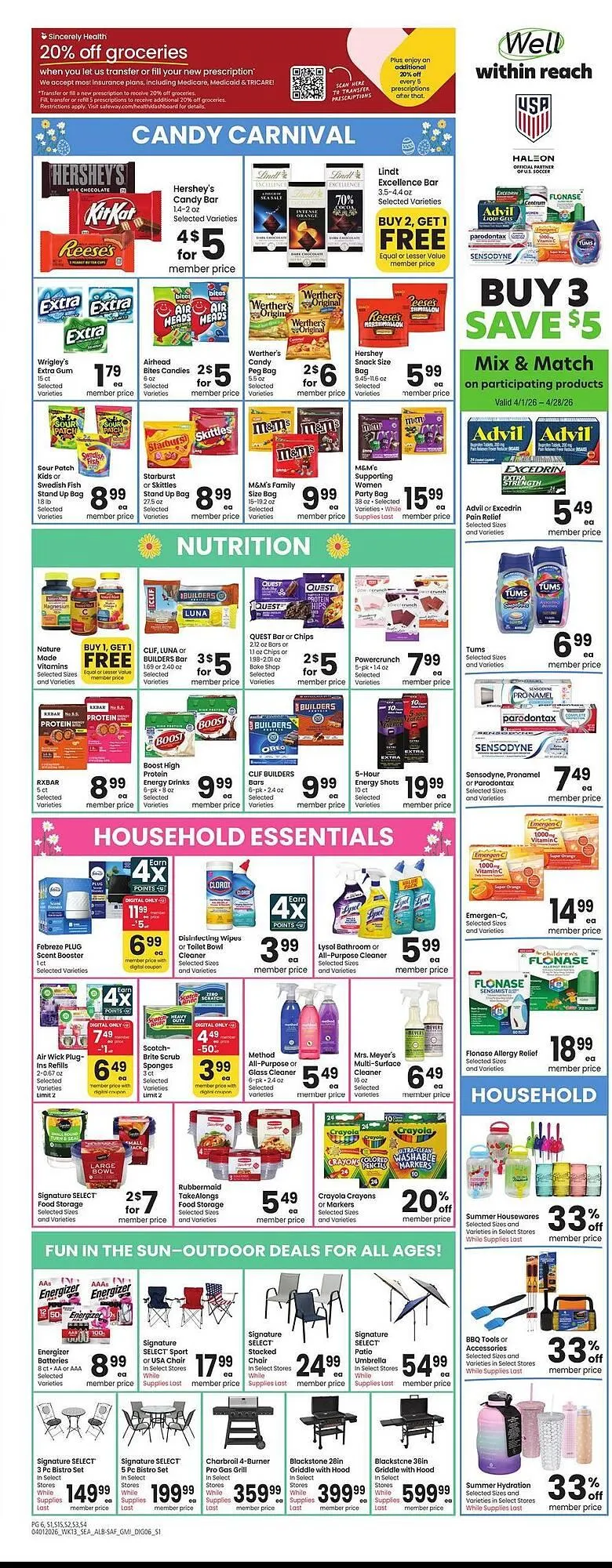 Weekly promotion Safeway weekly ad spanning from April 1 to April 7 2026 - Page 7 for Catalogue 365