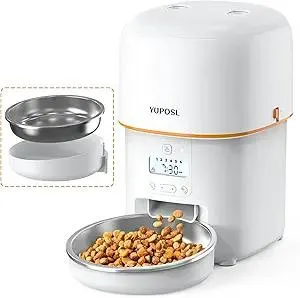 Automatic Cat Feeders - 2L Cat Food Dispenser Easy to Use, Timed Automatic Pet Feeder with Over 180-day Battery Life, 1-6 Meals Dry Food Programmable Portion Control Also for Dogs