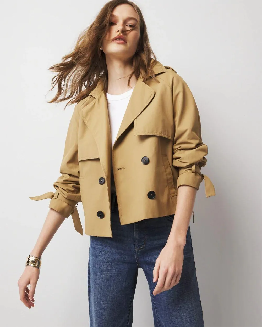 Cropped Trench Coat