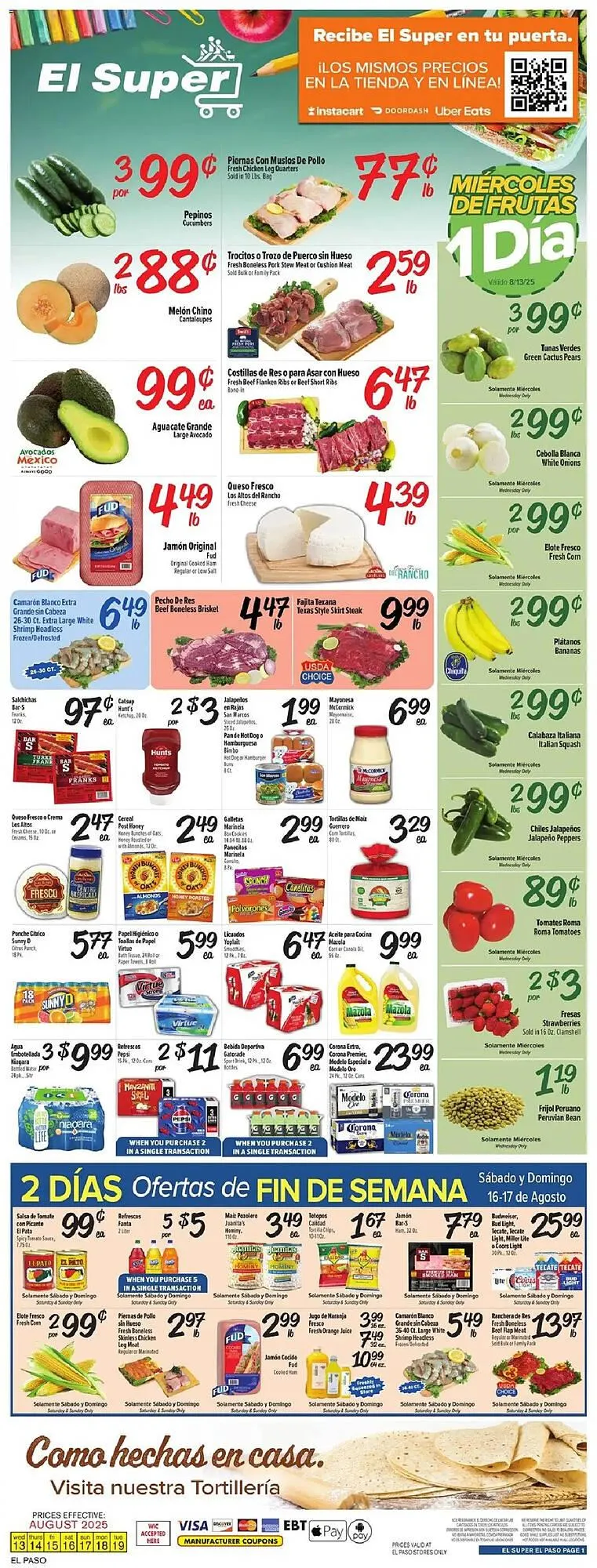 Weekly ad El Super Weekly Ad from August 13 to August 19 2025 - Page 1