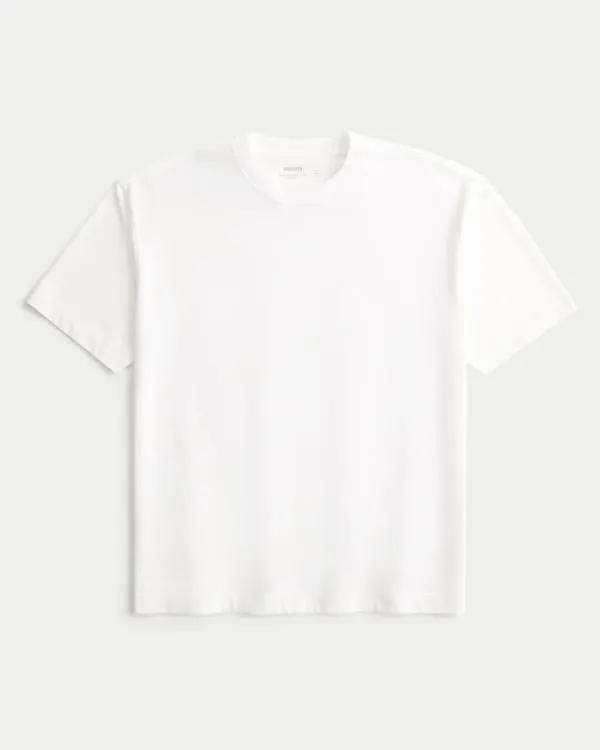 Boxy Heavyweight Cotton Crew T-Shirt