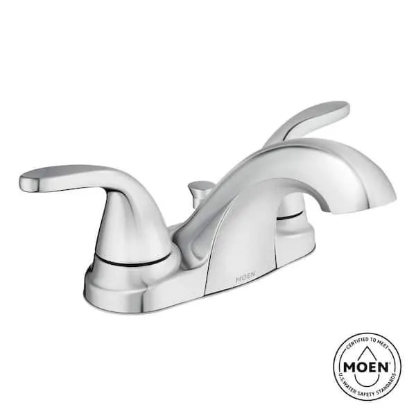 Adler 4 in. Centerset 2-Handle Low-Arc Bathroom Faucet in Chrome