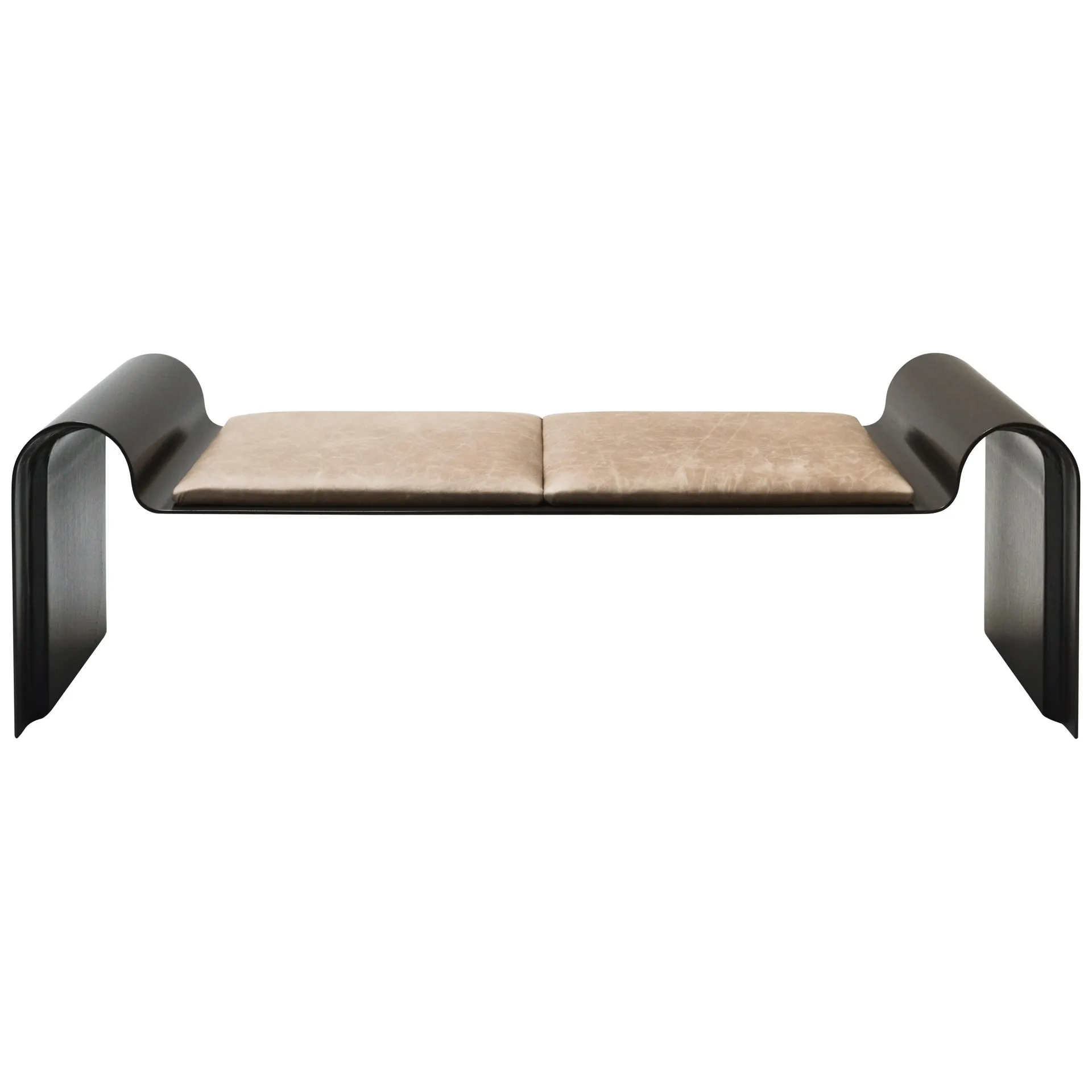 Monarch Fiberglass Bench in Leather by Asa Pingree