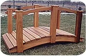WOODCRAFT Project Paper Plan to Build 8' Arched Lawn Bridge - Material Not Included