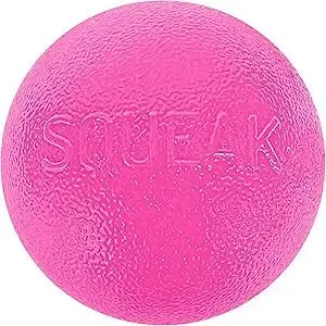 Outward Hound by Planet Dog Squeak Ball Bouncy Fetch Dog Toy, Pink
