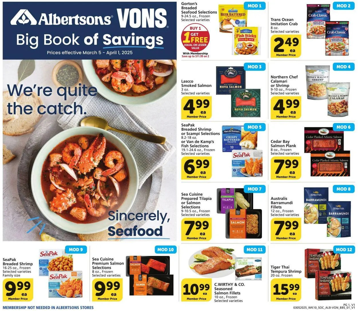 Catálogo de Vons Current weekly ad 5 de marzo al 1 de abril 2025 - Página 1