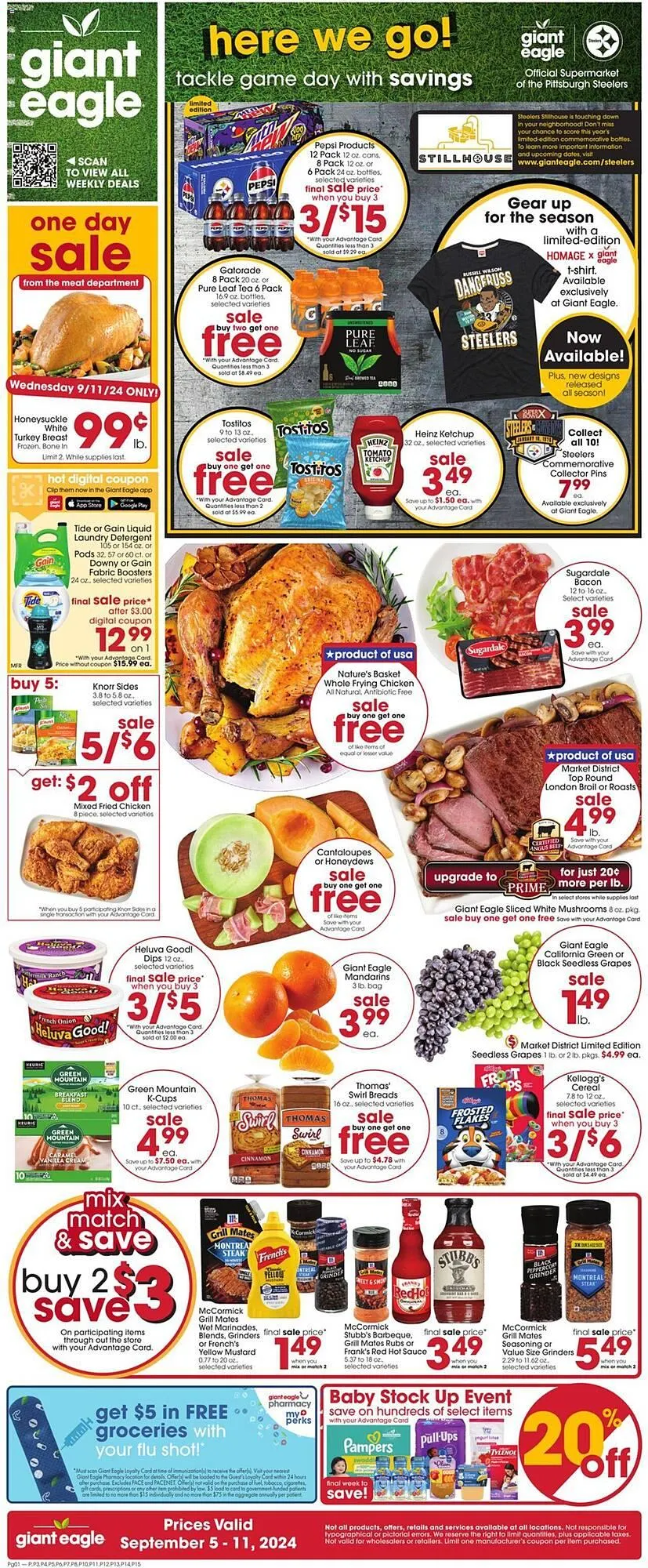 Weekly ad Giant Eagle Weekly Ad from September 5 to September 11 2024 - Page 1