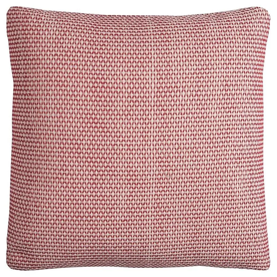 Rizzy Home Poly filled pillow 22-in x 22-in Red Ivory Square Indoor Decorative Pillow