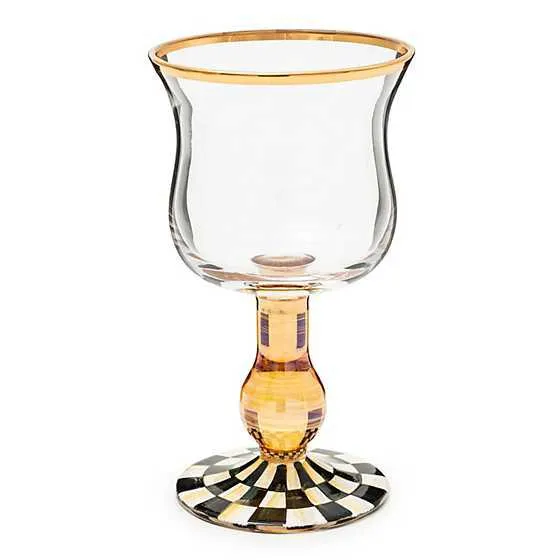 Courtly Check Wine Glass