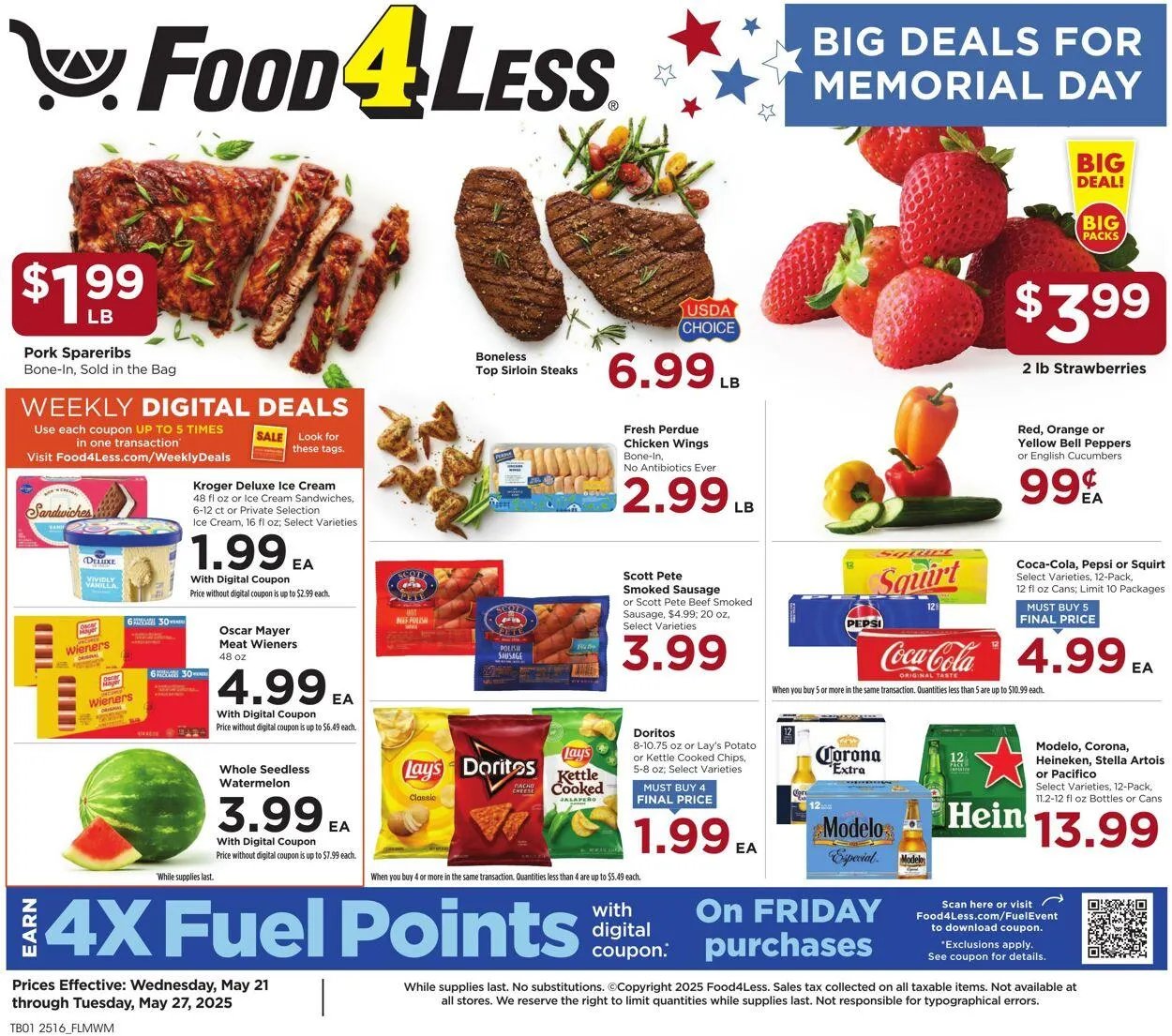Weekly ad Food 4 Less from May 21 to May 27 2025 - Page 1